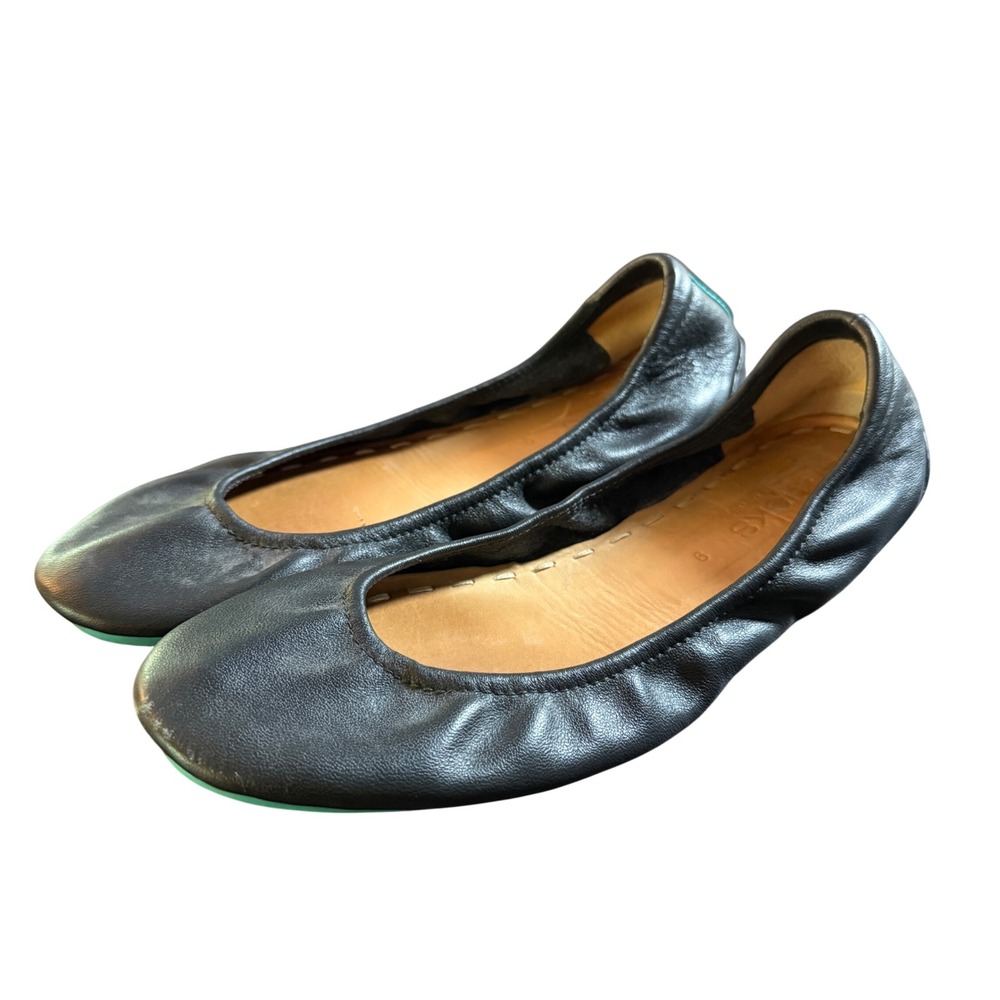 Tieks Ballet Flats Women 9 Matte Black Italian Leather Foldable Classic Office